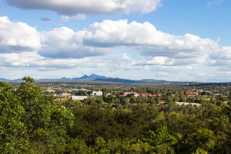 Mountain panorama across Ipswich